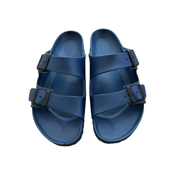 Birkenstock Arizona Essentials EVA Slides Blue Rubber Unisex W12-12.5/M10-10.5 - Picture 2 of 7